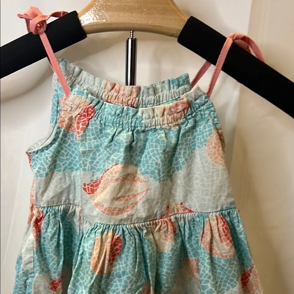 💖**Host Pick**💖 Pink and Green Ruffled Ruched Sundress with Spaghetti Straps
